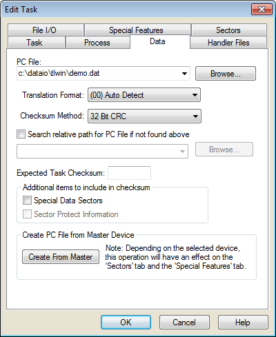 the Data tab