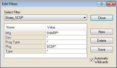 Edit Device Filter