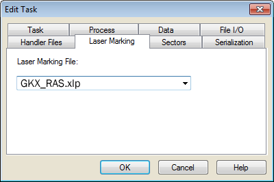 Laser marking tab