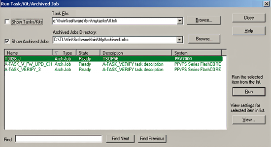 run archived job